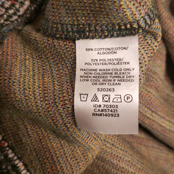 LOFT Plus 14 NWT Rainbow Boucle Sweatshirt - Picture 7 of 7
